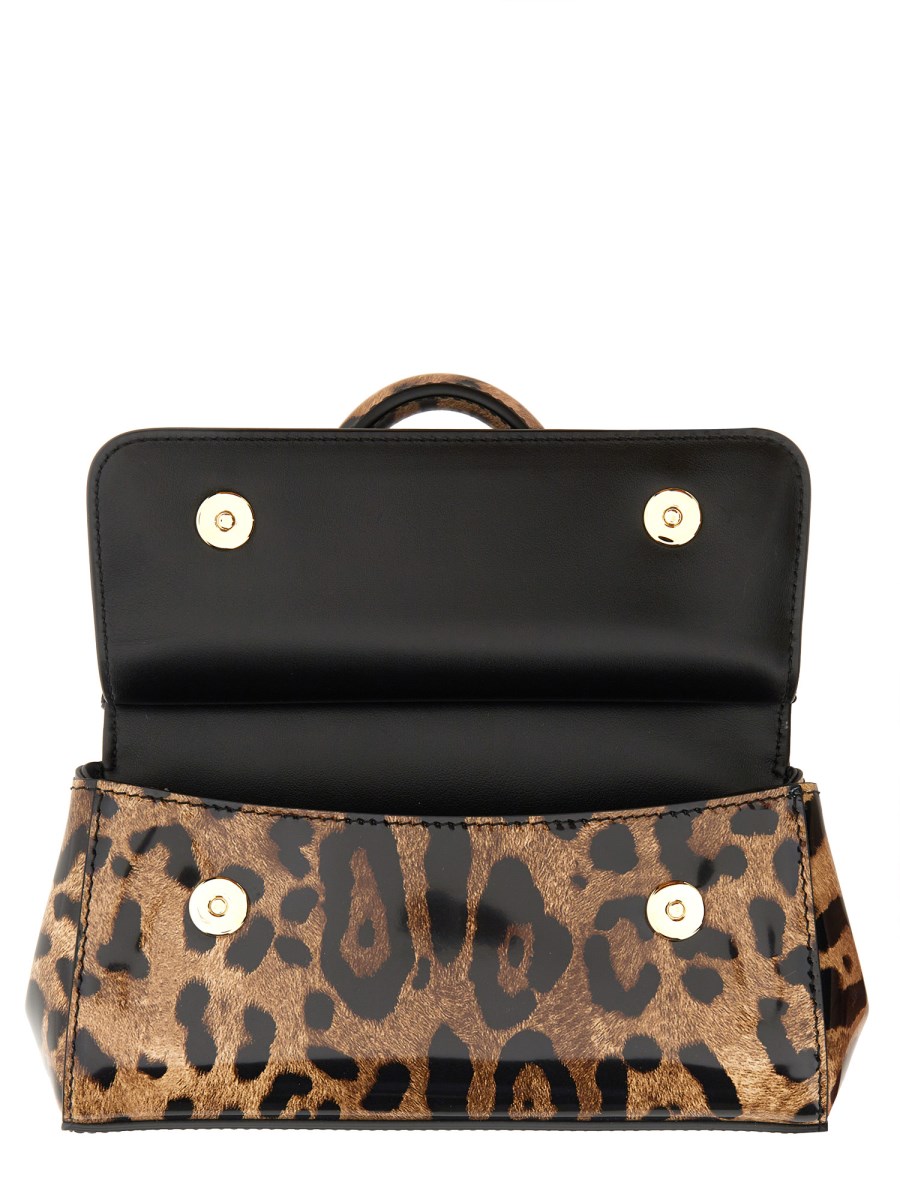 DOLCE & GABBANA - SICILY SMALL SHINY LEATHER BAG KIM DOLCE E DOLCE & GABBANA - SICILY SMALL SHINY LEATHER BAG KIM DOLCE E