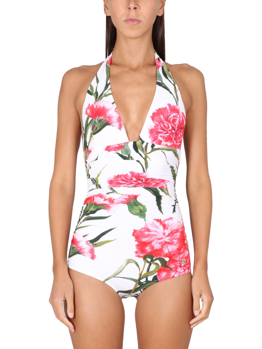 DOLCE GABBANA FLORAL PRINT ONE PIECE SWIMSUIT Eleonora Bonucci