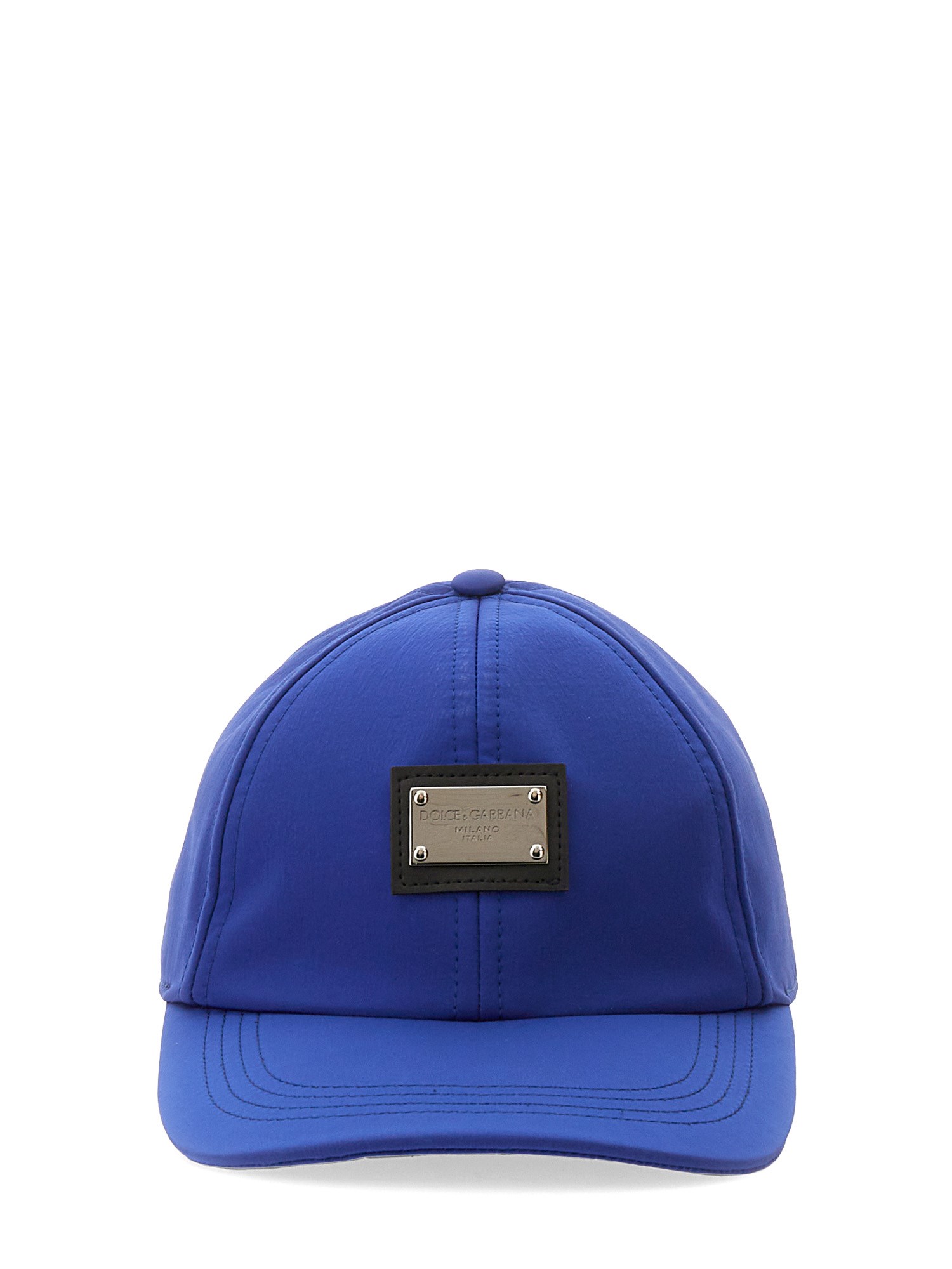 Dolce & Gabbana Cappello Da Baseball Con Placca Logata In Blue