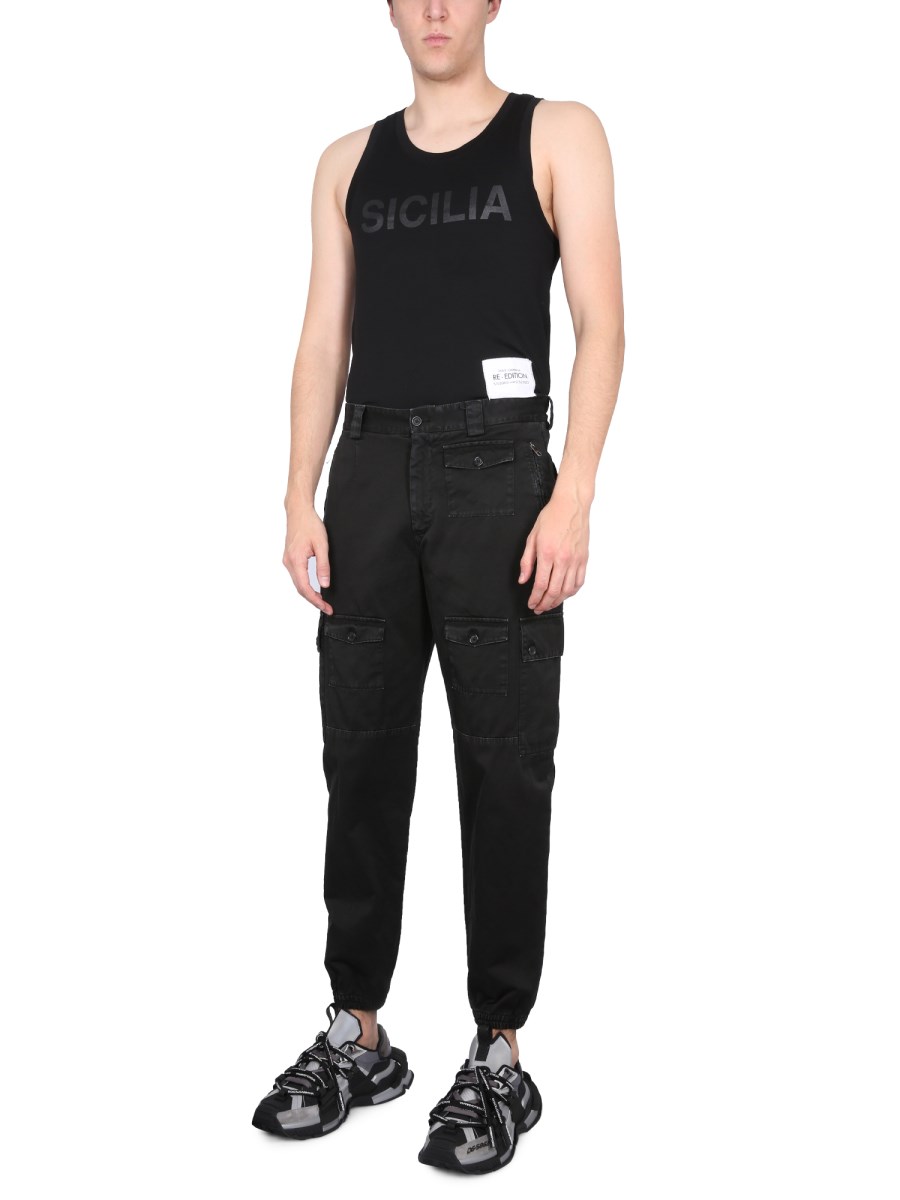VIP【関税送料無料】希少 ANTONELLI FIRENZE BLACK COTTON PANTS DOLCE & GABBANA - COTTON CARGO PANTS - Eleonora Bonucci