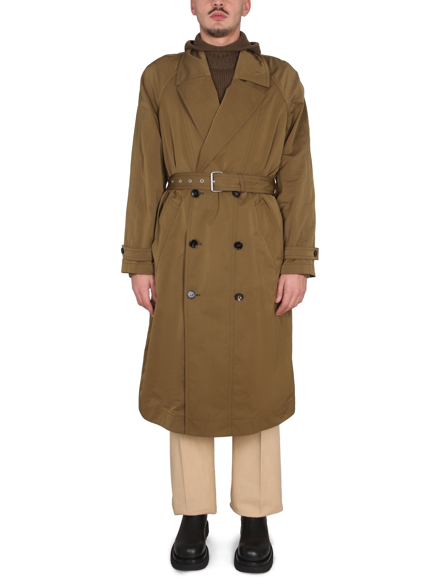 bottega veneta nylon folding trench coat