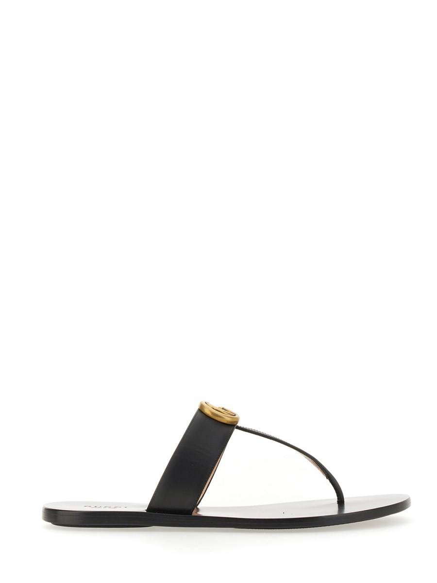 Gucci leather thong online sandals