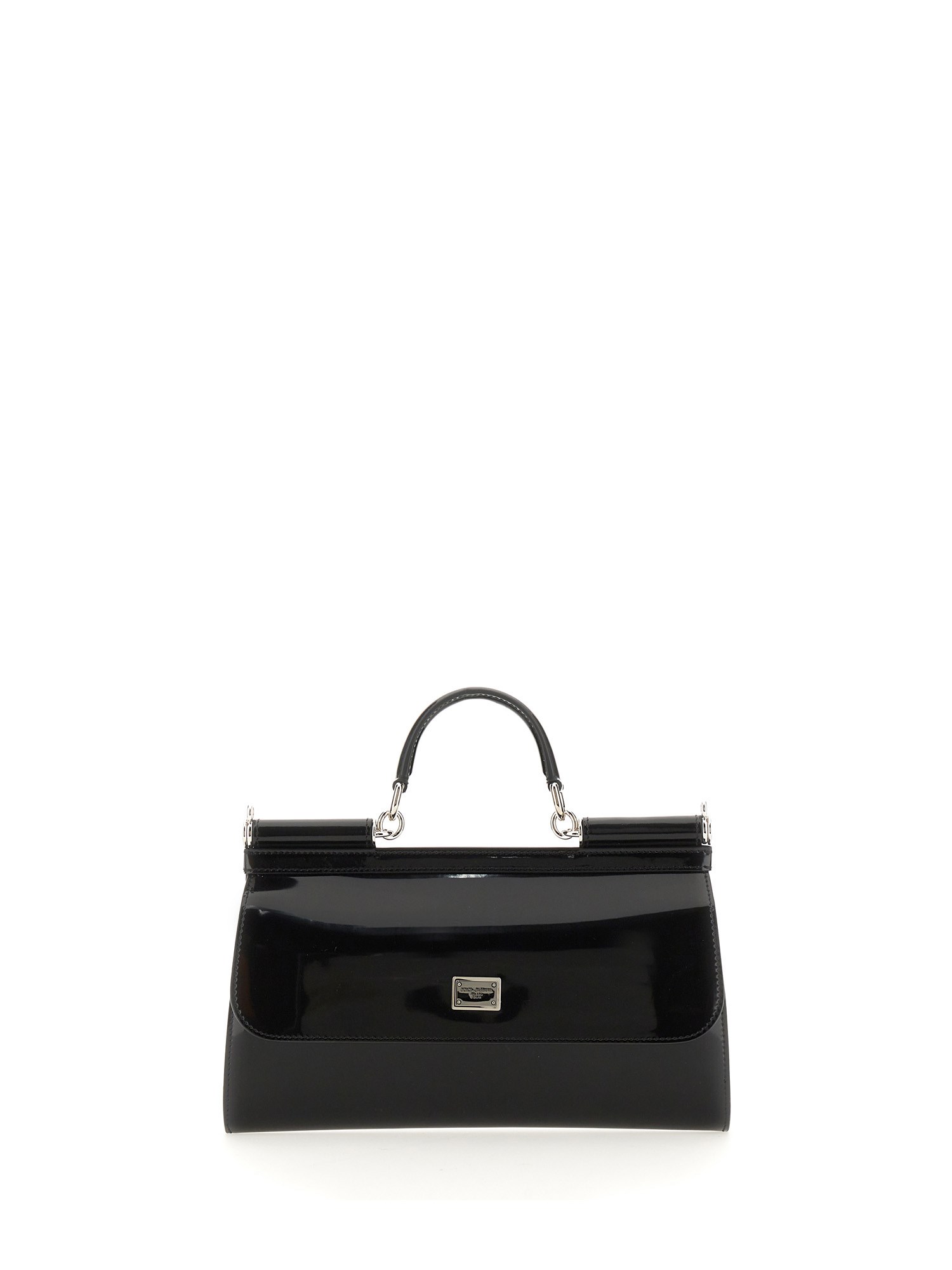 Dolce & Gabbana Kim Sicily Leather Bag In Black