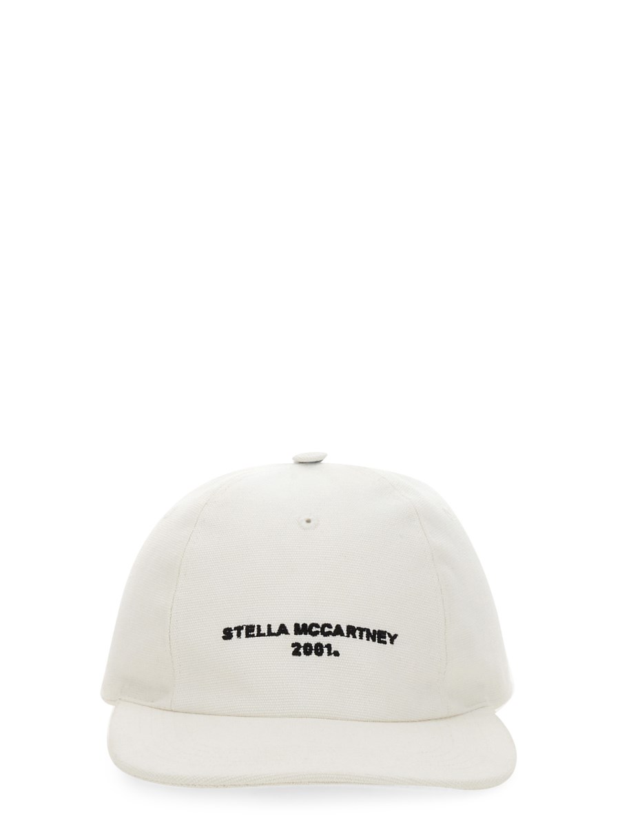 STELLA McCARTNEY CAPPELLO DA BASEBALL IN COTONE CON RICAMO LOGO