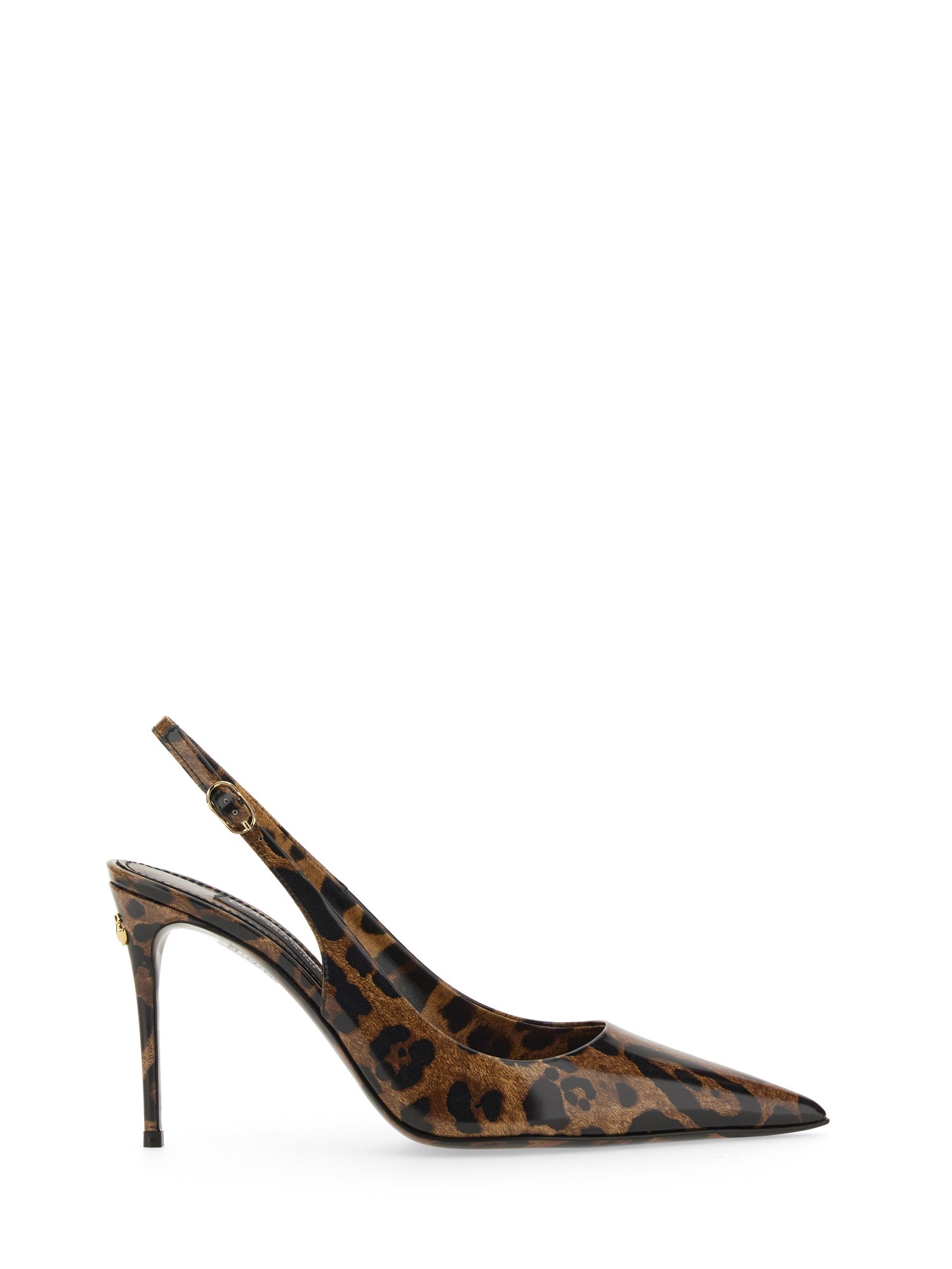 Shop Dolce & Gabbana Leather Sling Back In Multicolour