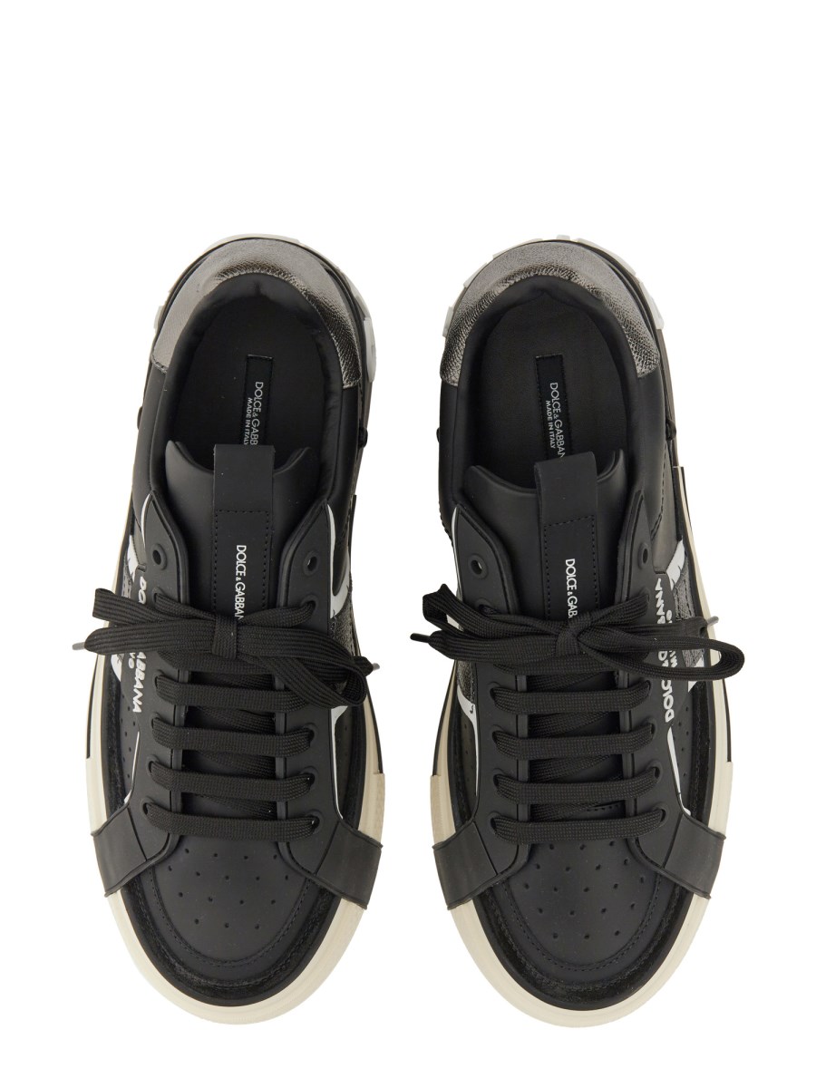 DOLCE & GABBANA - CUSTOM 2.ZERO LEATHER SNEAKER - Eleonora DOLCE & GABBANA - CUSTOM 2.ZERO LEATHER SNEAKER - Eleonora
