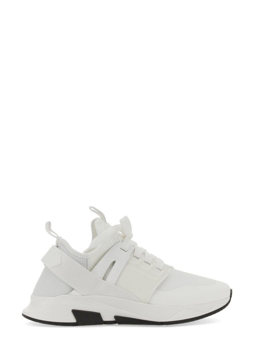 TOM FORD SNEAKER BASSA IN MESH, NEOPRENE E SUEDE