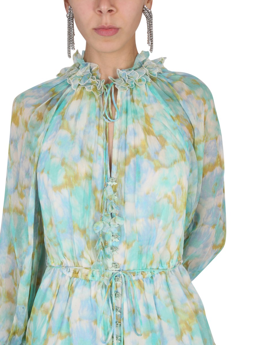 ZIMMERMANN - HIGH TIDE FLUTTER JUMPSUIT WITH FLORAL PATTERN