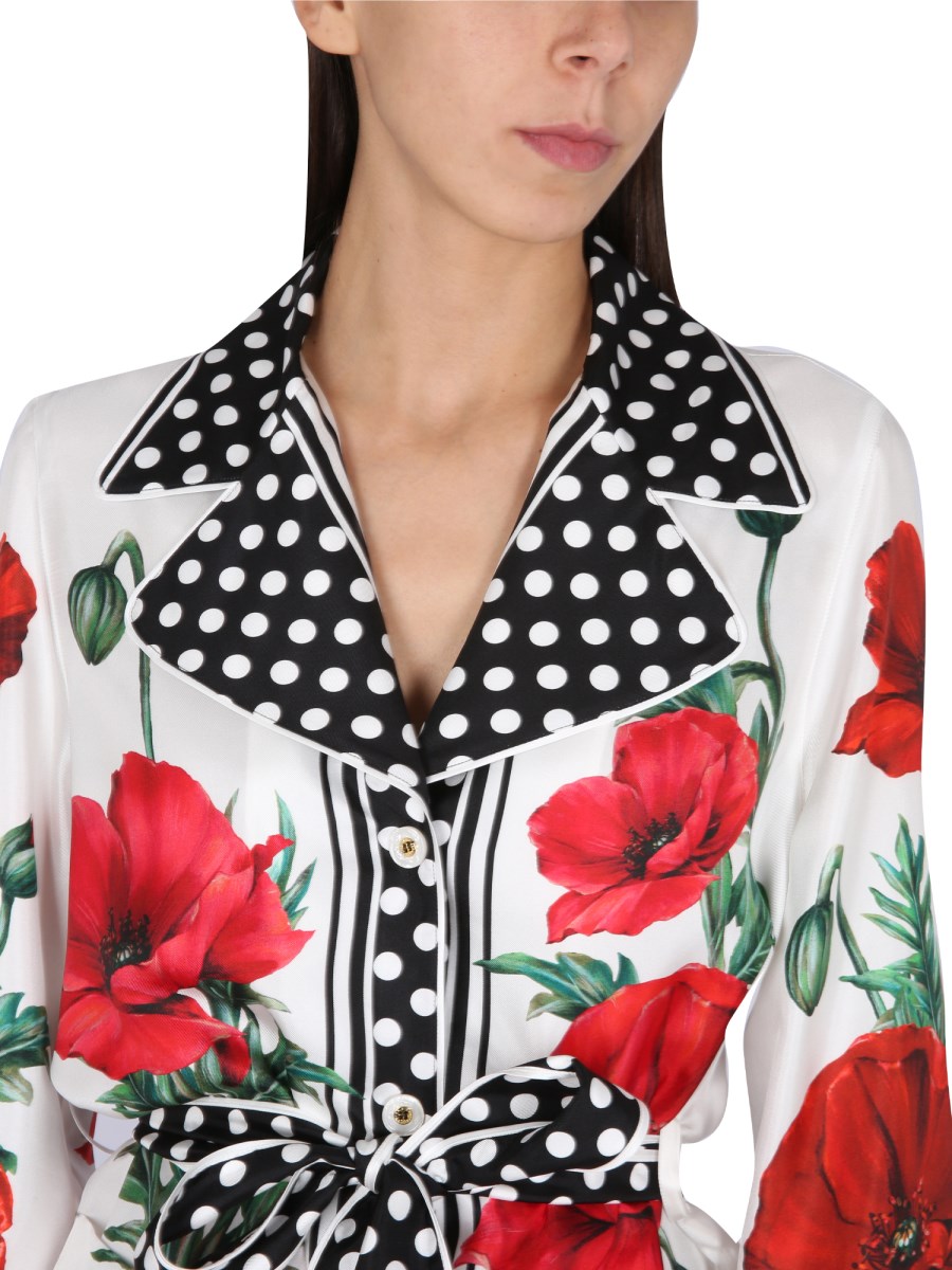 Dolce and gabbana polka hotsell dot shirt