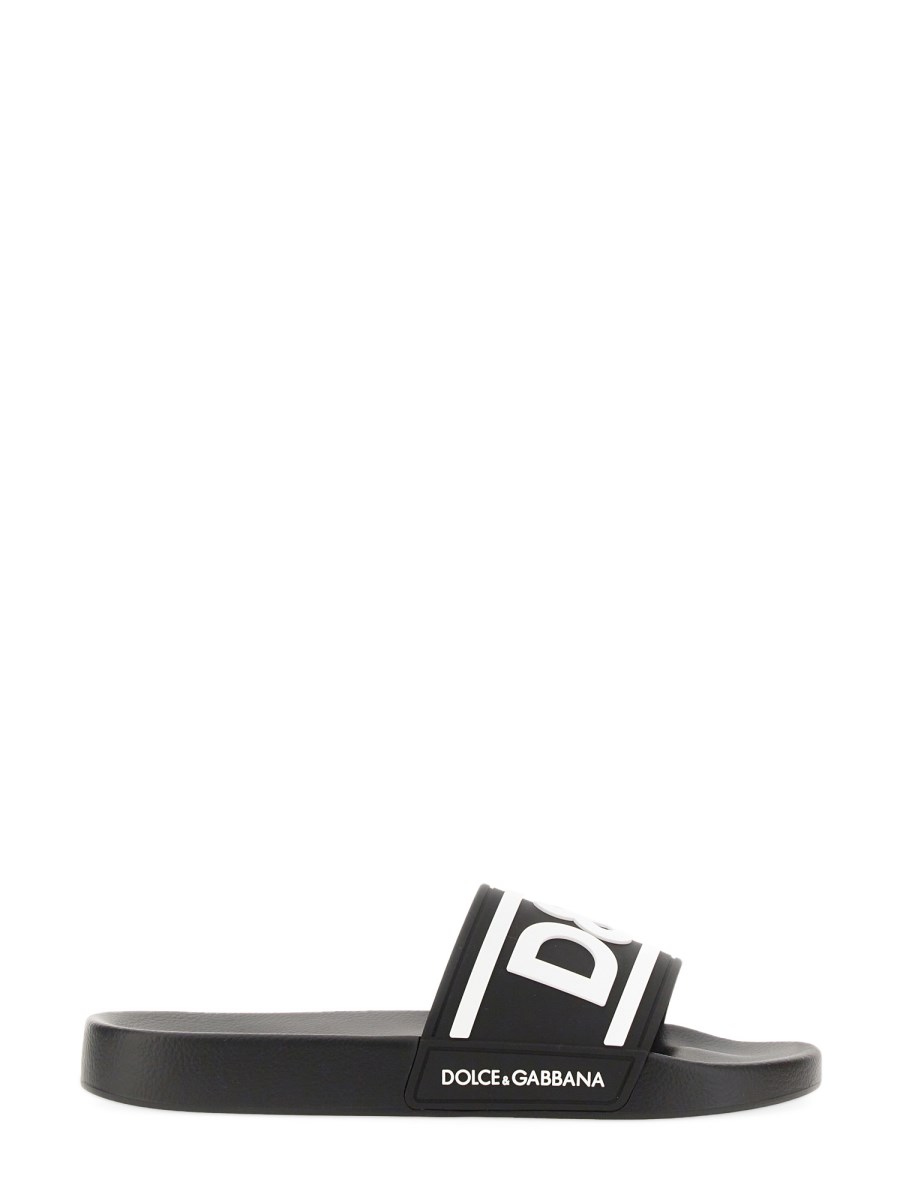 Dolce and 2024 gabbana white slides