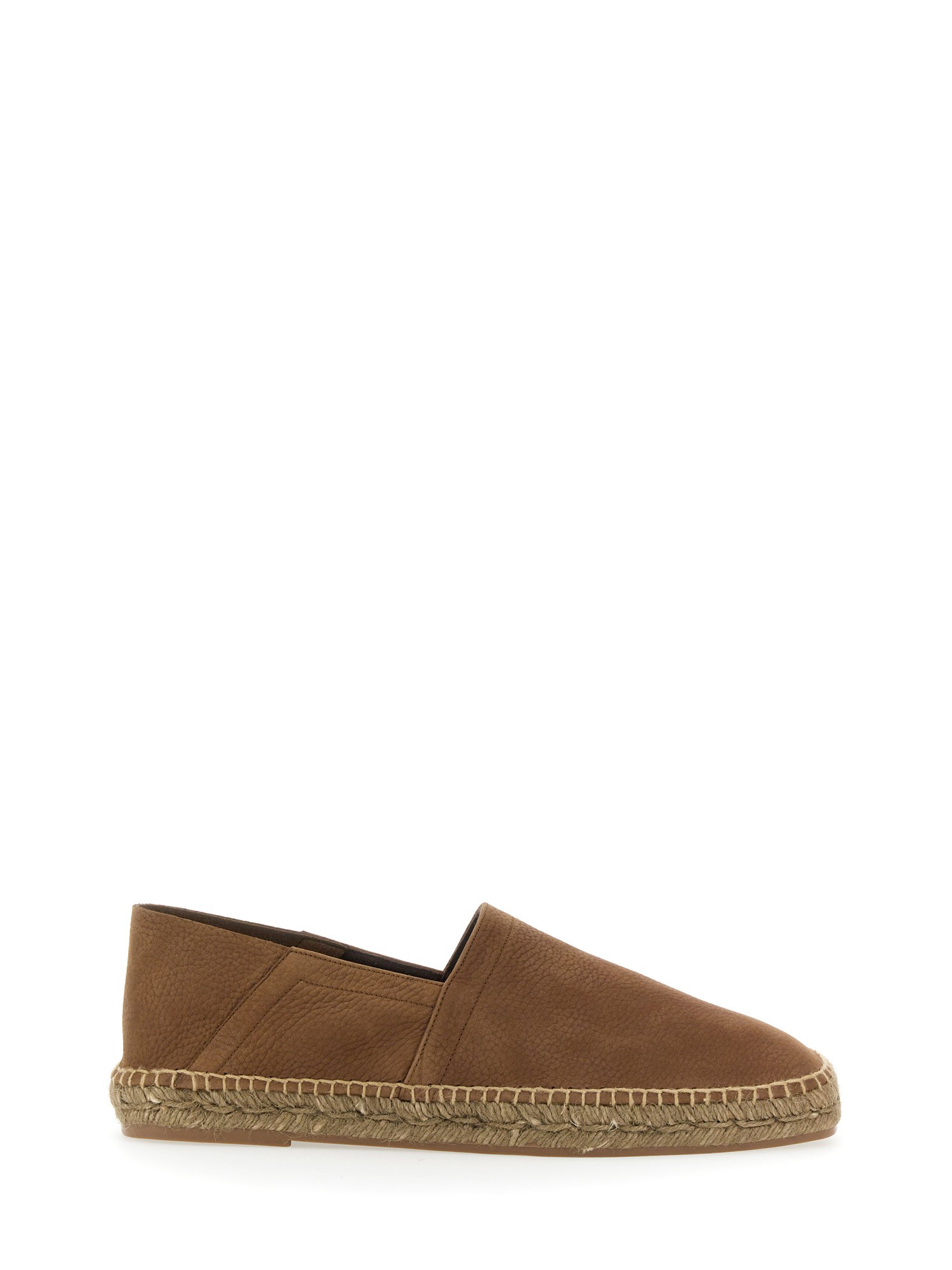 Tom Ford Barnes Textured-leather Espadrilles In Buff