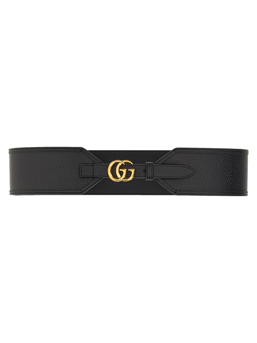 Wide leather sales gucci belt