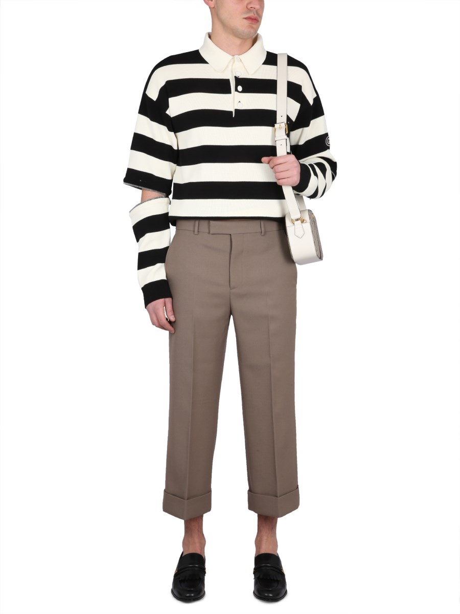 Gucci Detachable-sleeve Polo Shirt - Neutrals