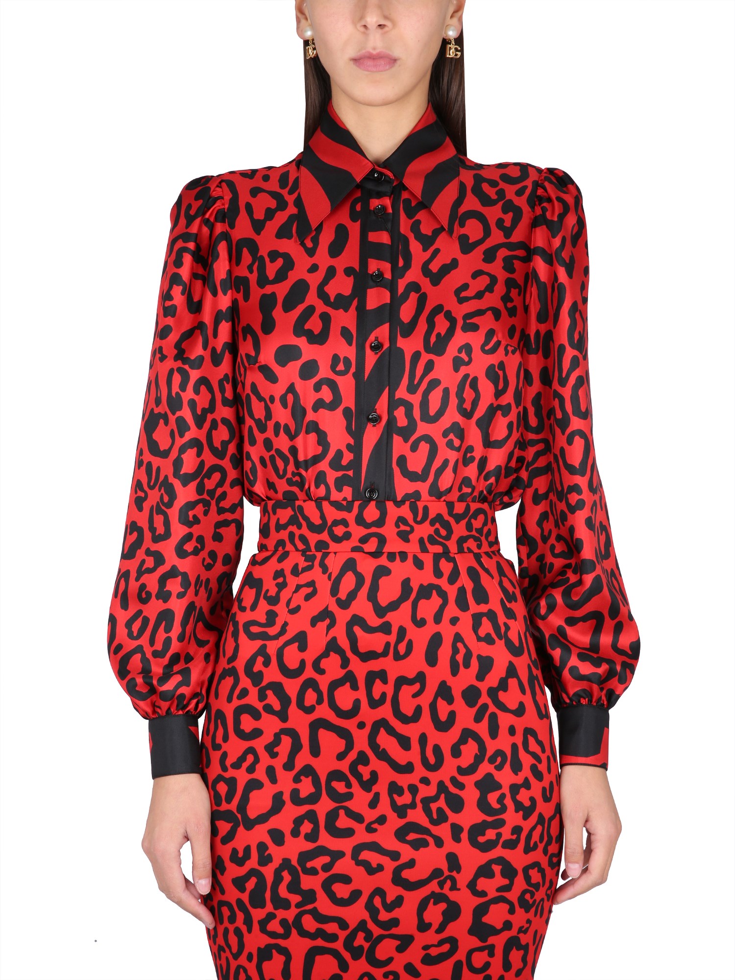 Shop Dolce & Gabbana Leopard And Zebra Print Shirt In Red