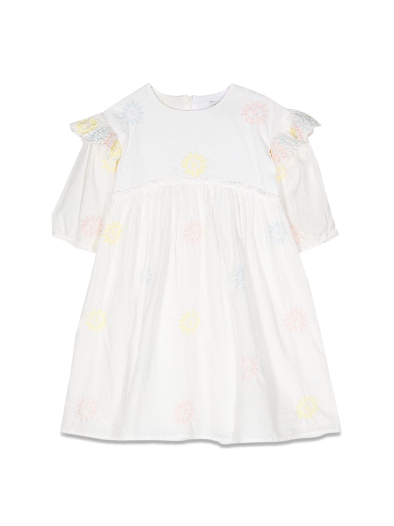 stella mccartney 3/4 sleeve embroidered dress