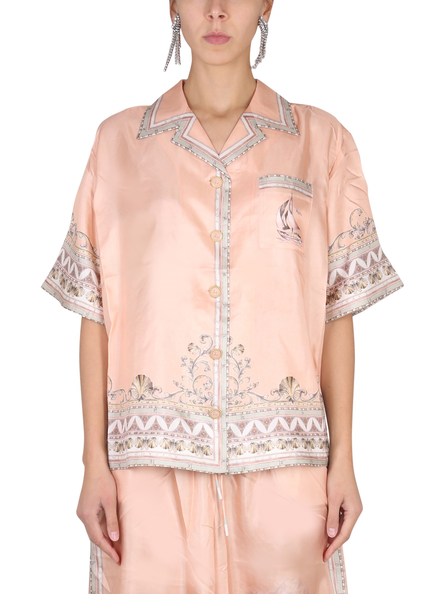 Shop Zimmermann Oversize Shirt In Pink