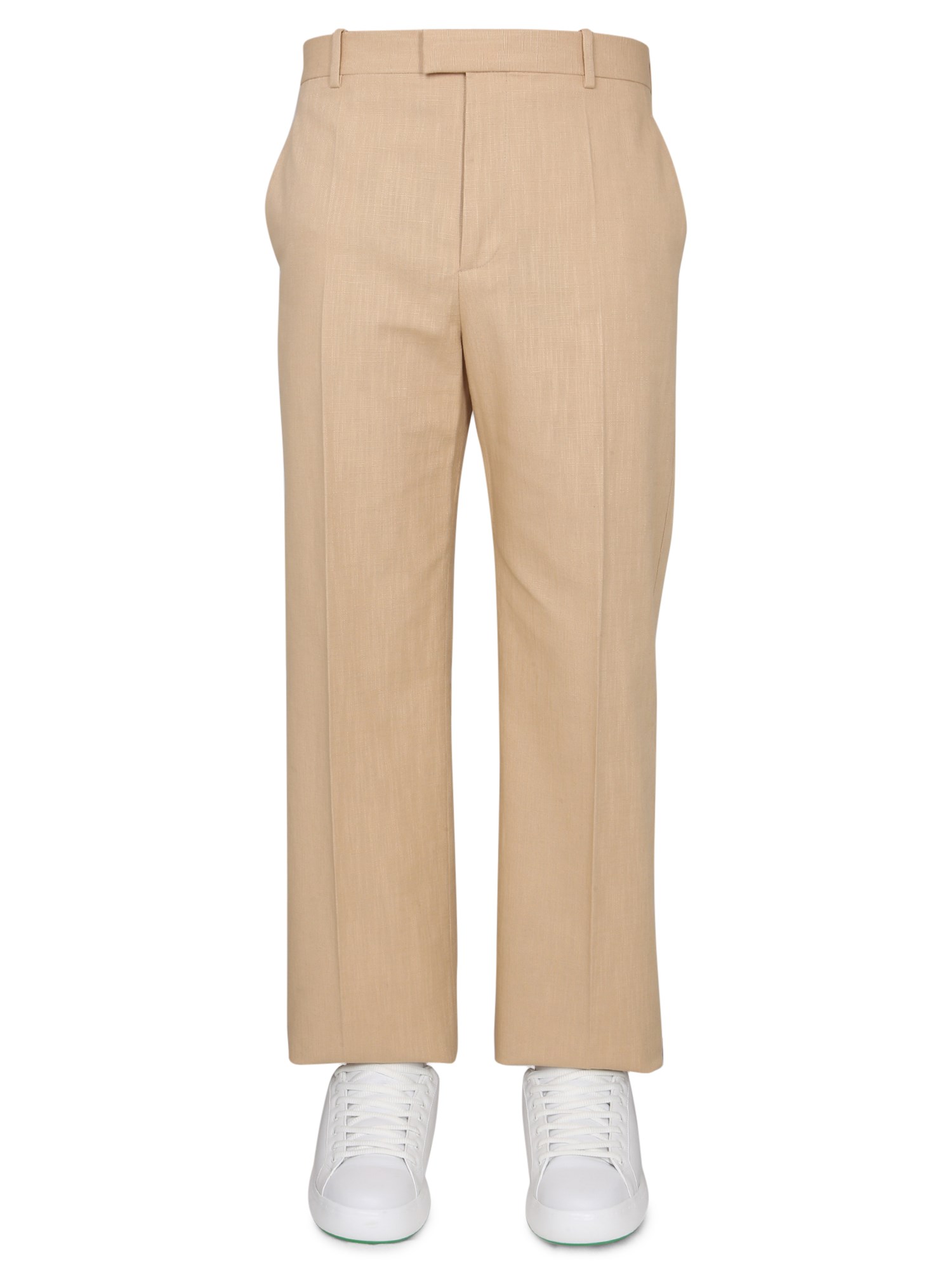 Bottega Veneta Straight-leg Trousers In Neutrals