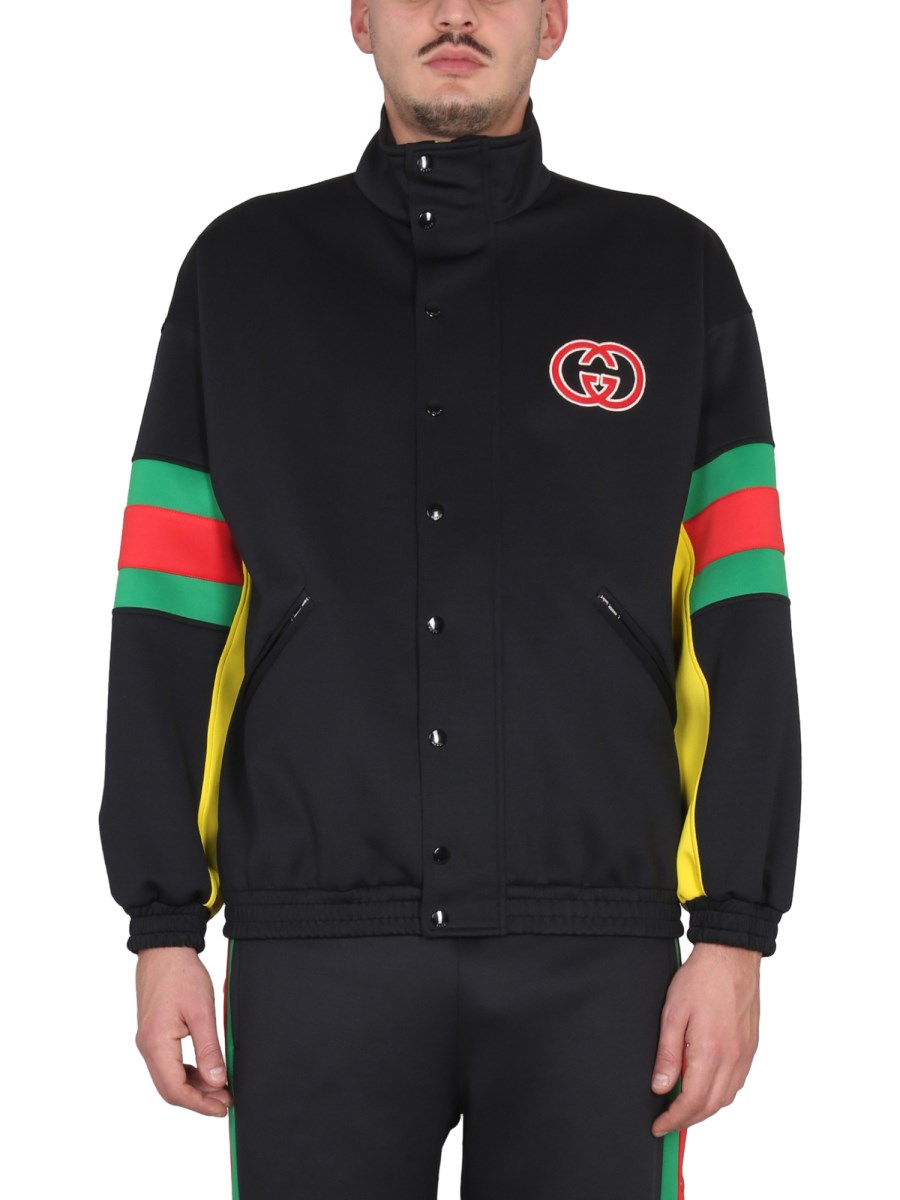 GUCCI GIACCA LEGGERA IN NEOPRENE CON MOTIVO WEB