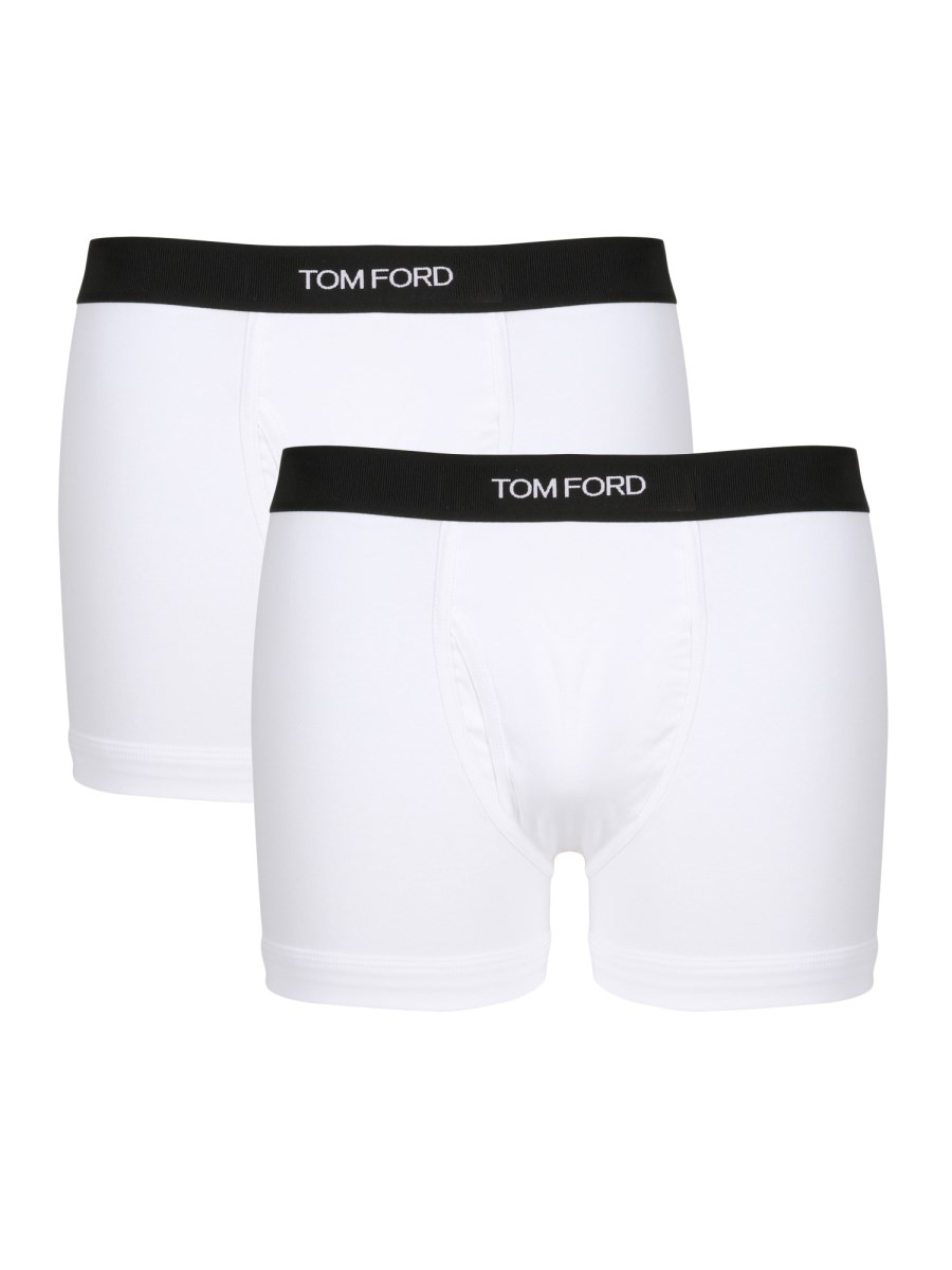 TOM FORD - CONFENTION OF TWO COTTON BOXERS WITH LOGO - Eleonora Bonucci