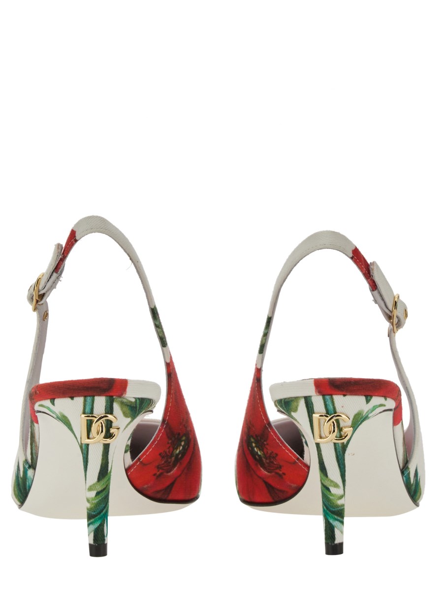 【DOLCE&GABBANA】ロロ フローラル スリングバック パンプス Dolce & Gabbana(ドルチェ&ガッバーナ) パンプス(レディース