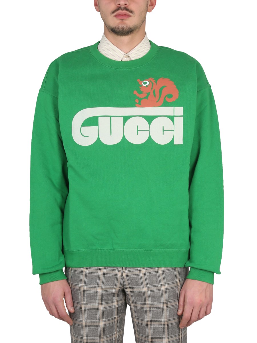 GUCCI RETRO GUCCI PRINT SWEATSHIRT WITH SKUNK Eleonora Bonucci