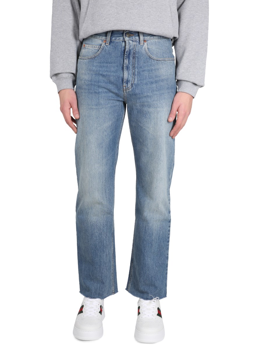 GUCCI PANTALONE IN DENIM CON TRATTAMENTOSTONE-WASHED