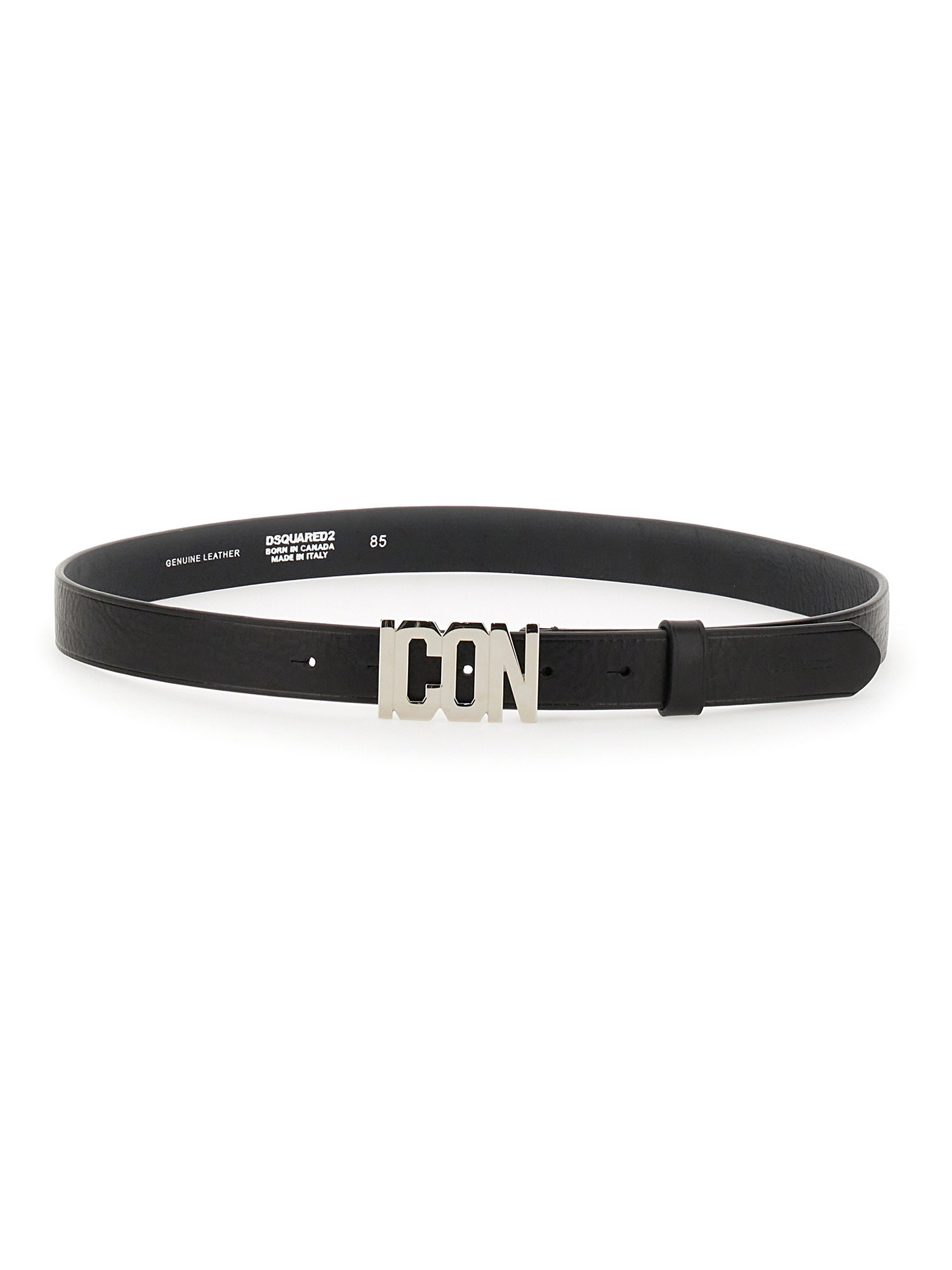 Shop Dsquared2 Leather Belt In Black