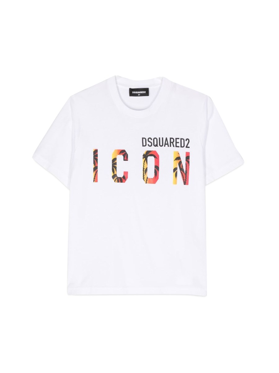 DSQUARED T-SHIRT MC LOGO ICON