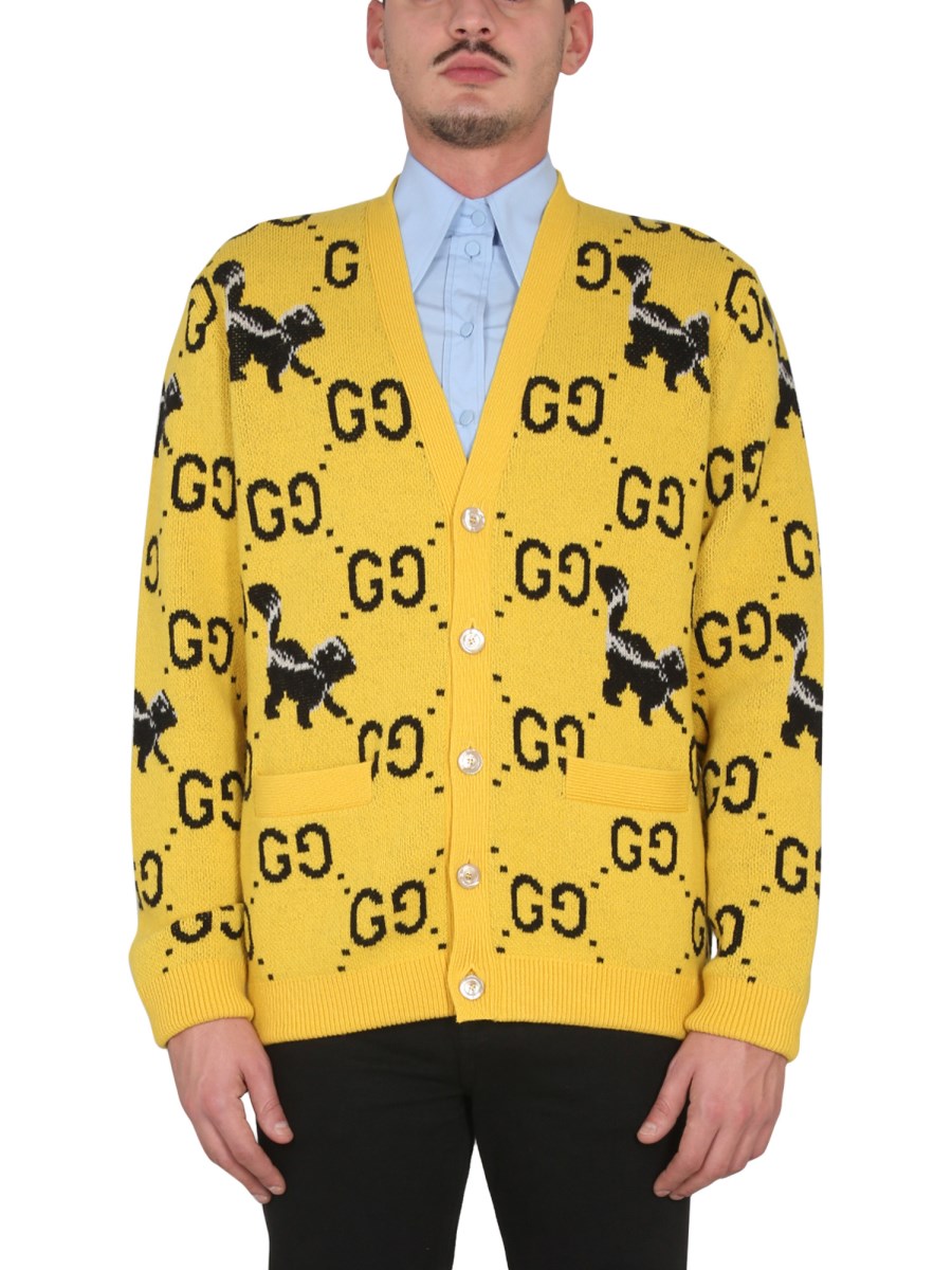 Gucci GG Cotton Bowling Shirt, Size M, White, Ready-to-wear