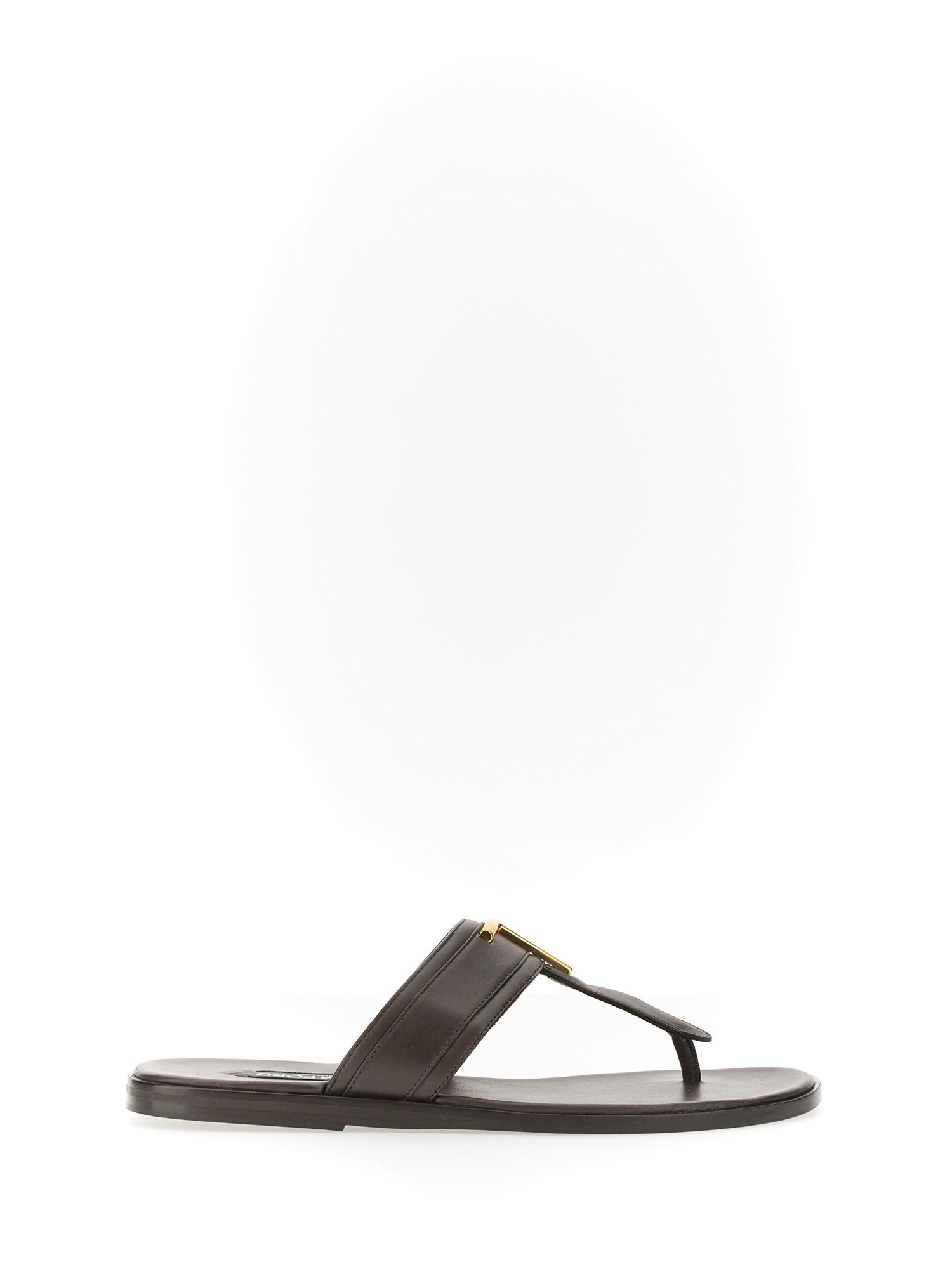 Shop Tom Ford Leather Sandal In Brown
