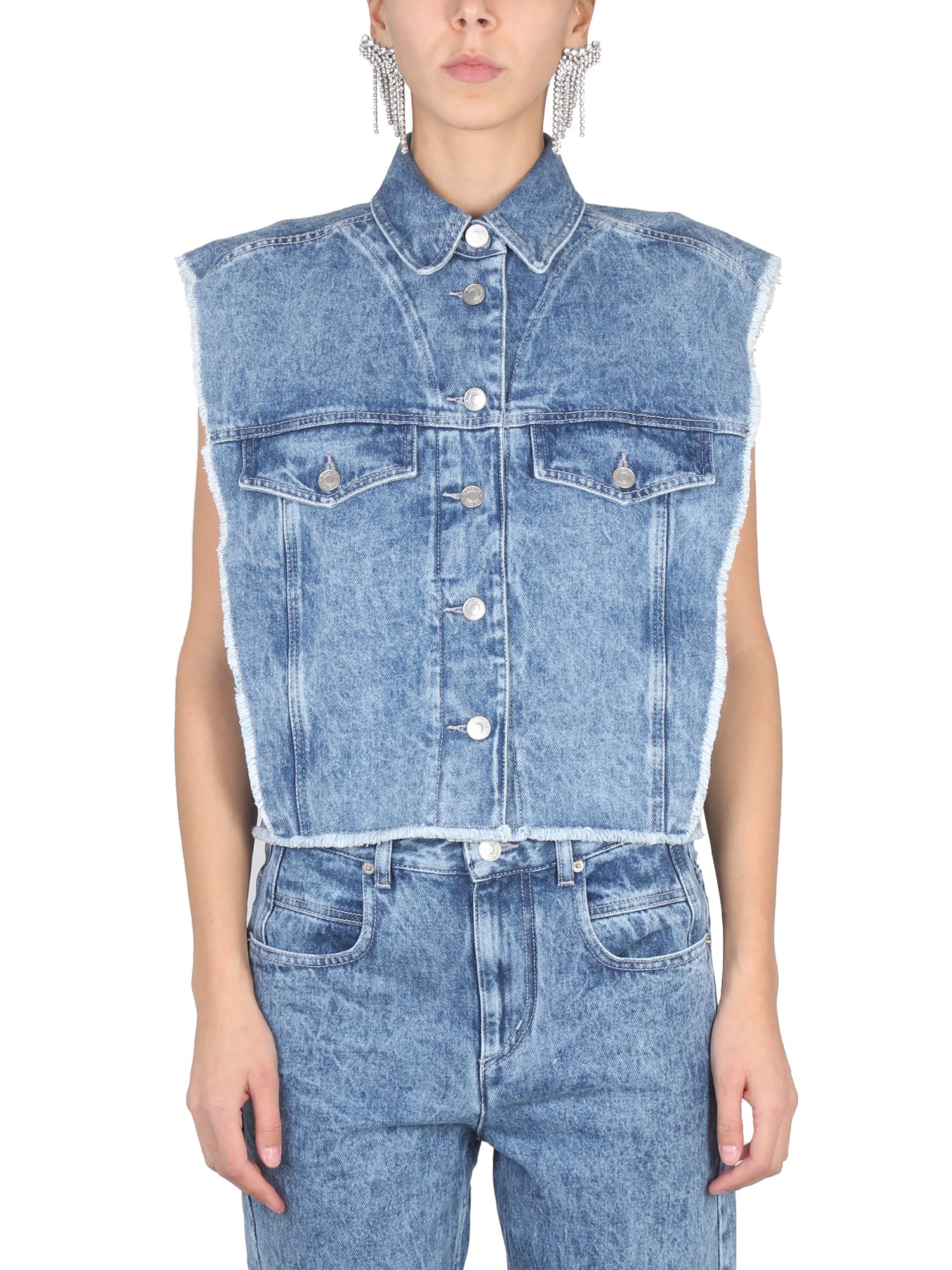Isabel Marant Étoile Tyra Denim Vest In Azure
