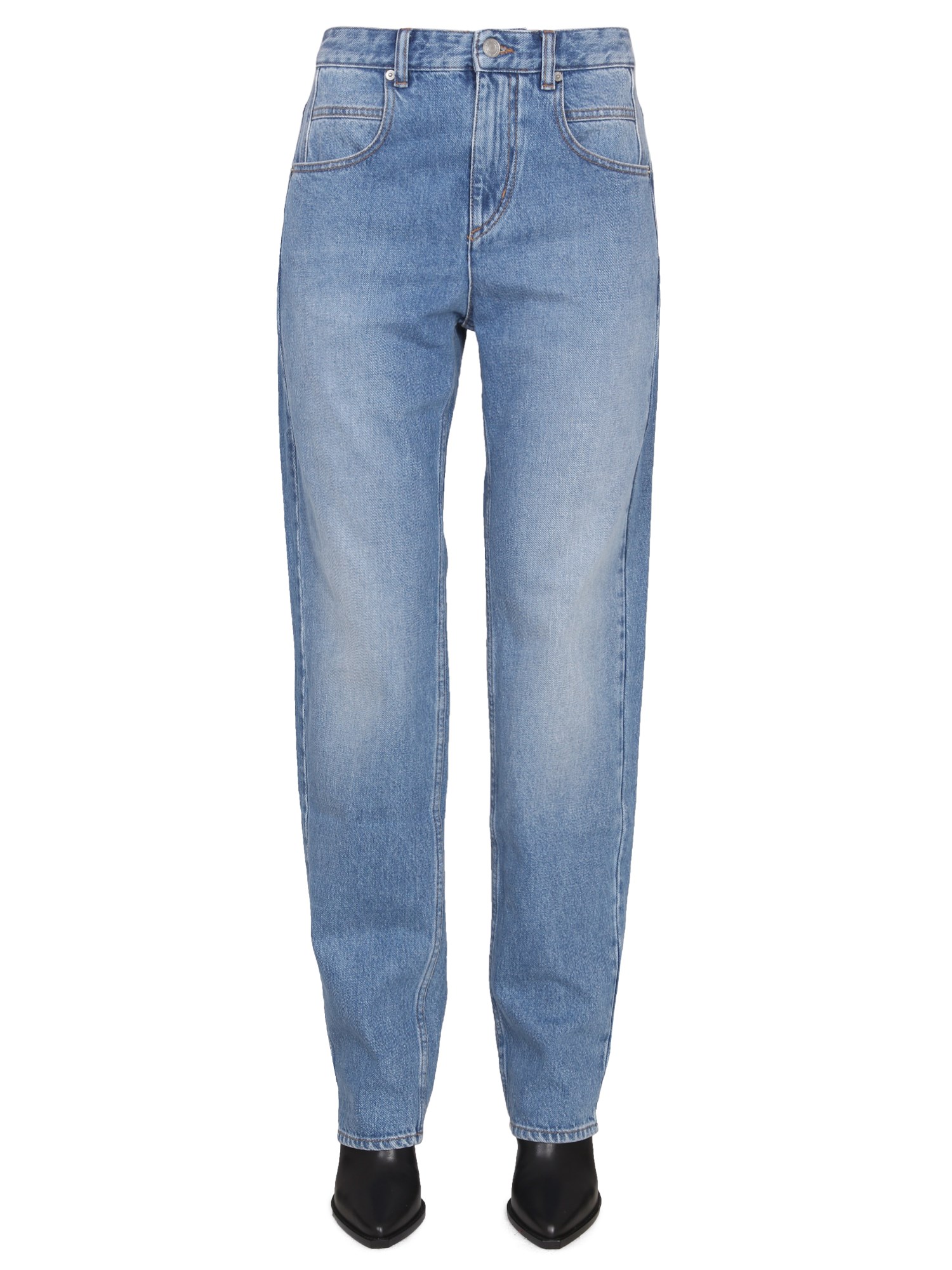 Shop Isabel Marant Étoile "vendelia" Jeans In Denim