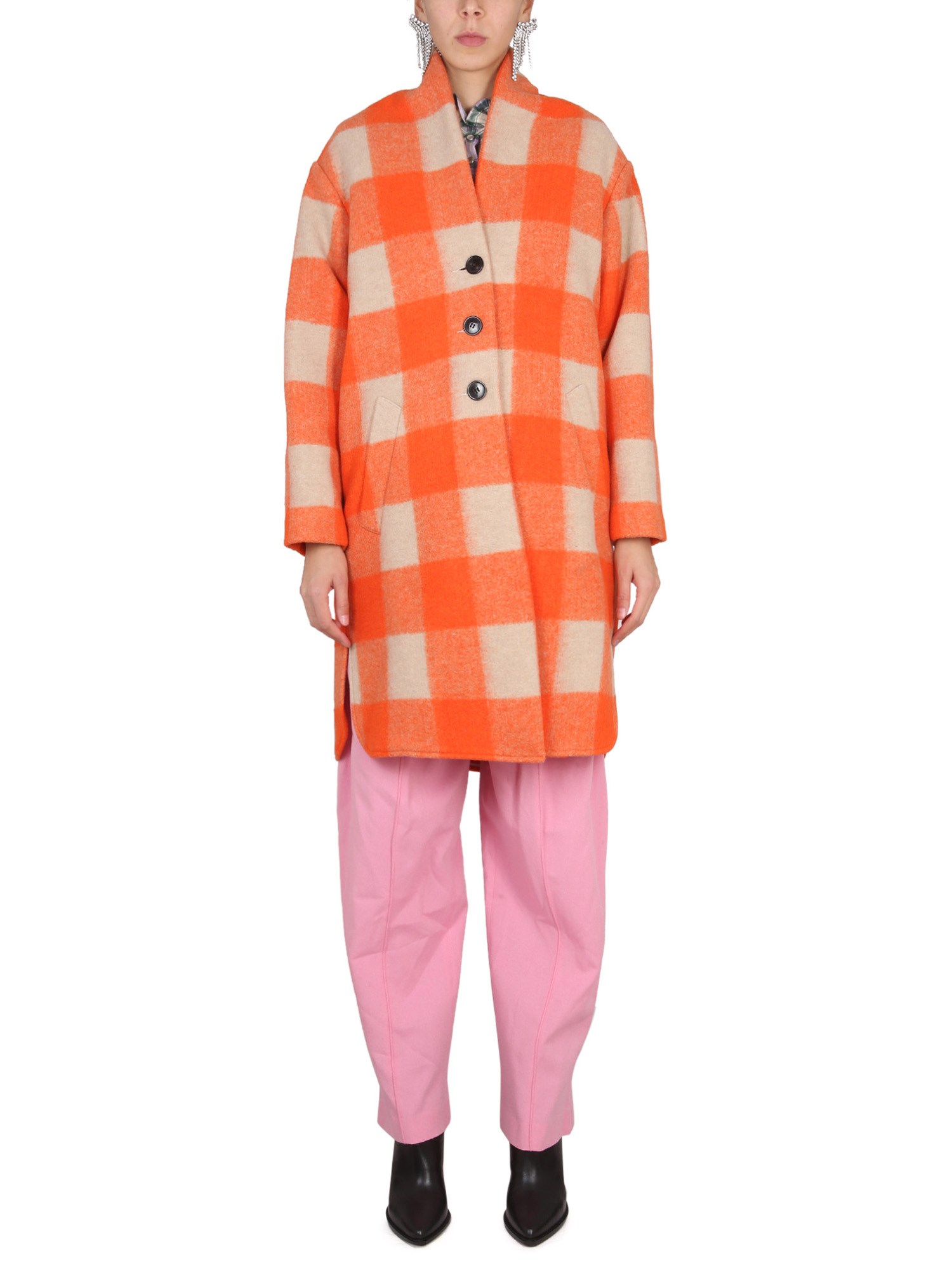 Shop Isabel Marant Étoile Coat "gabriel" In Orange