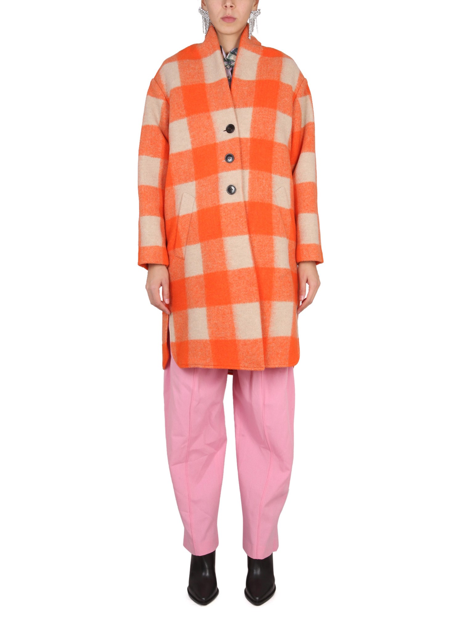 Isabel Marant Étoile Casual Coat In Orange
