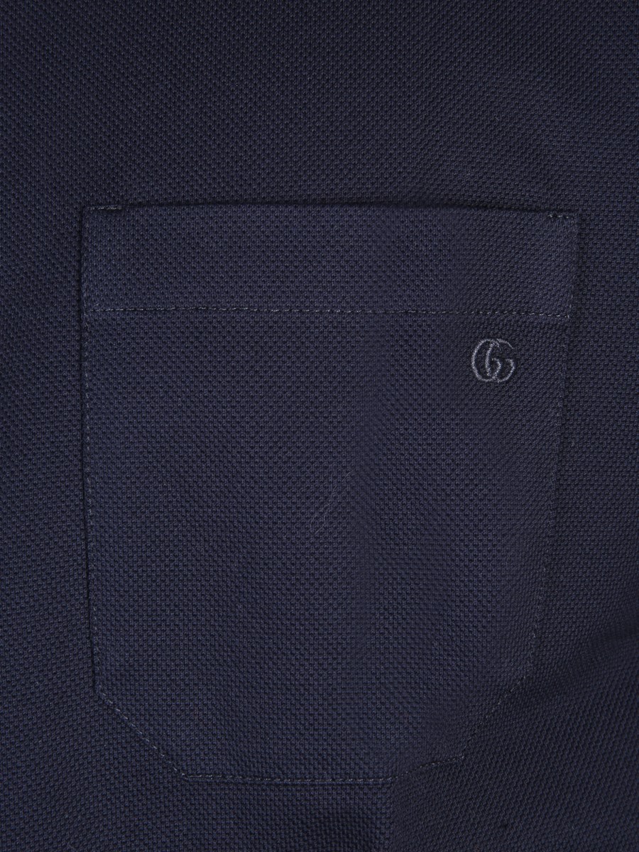 Gucci - Cotton-piqué polo shirt black - The Corner