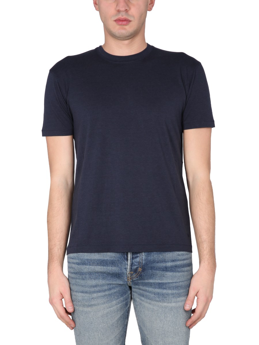 TOM FORD - LYOCELL CREWNECK T-SHIRT - Eleonora Bonucci