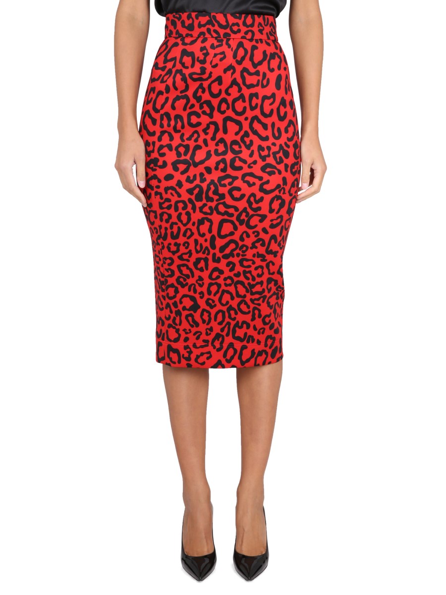 Dolce and hotsell gabbana leopard skirt