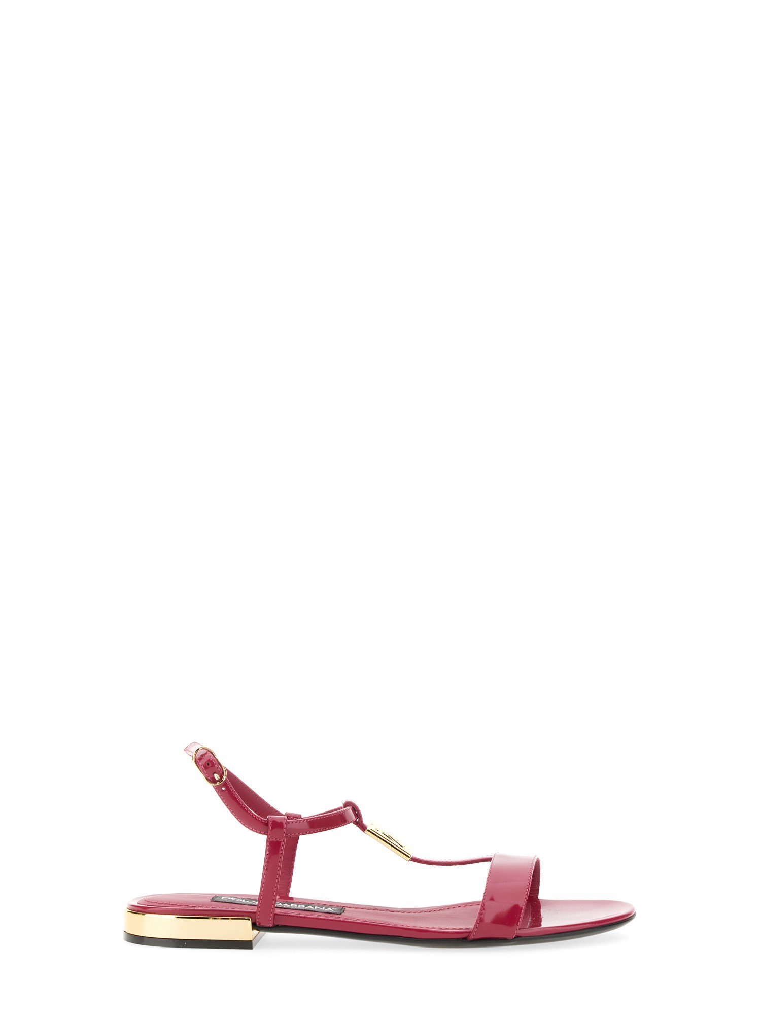 Shop Dolce & Gabbana Leather Sandal In Pink