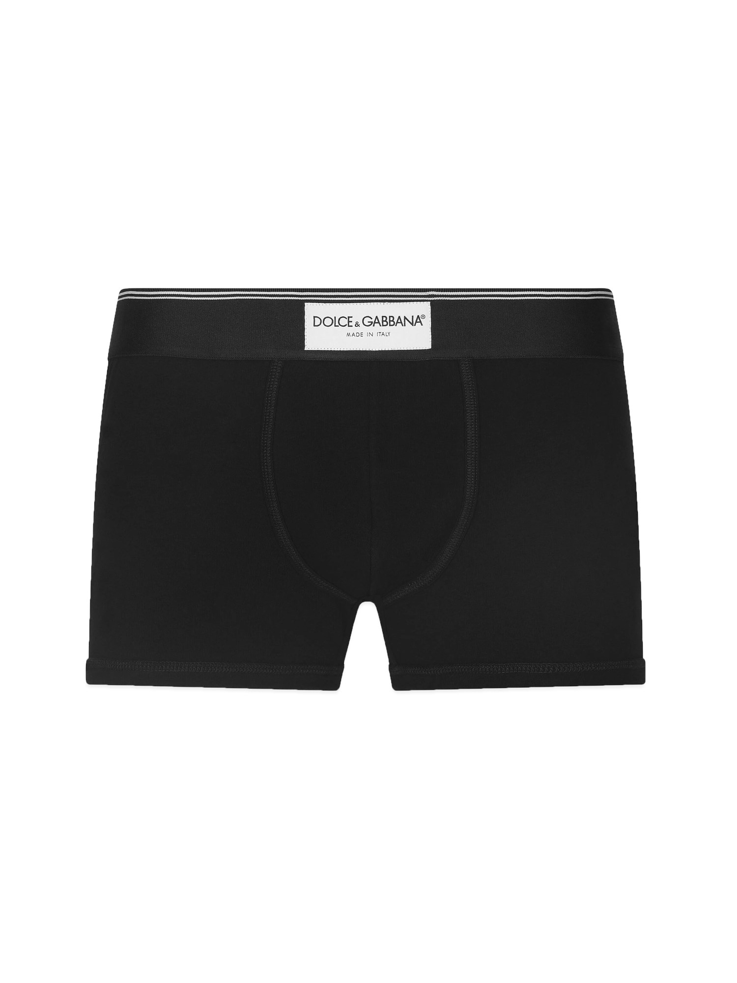 Dolce & Gabbana Logo-patch Cotton Boxer Briefs In Black