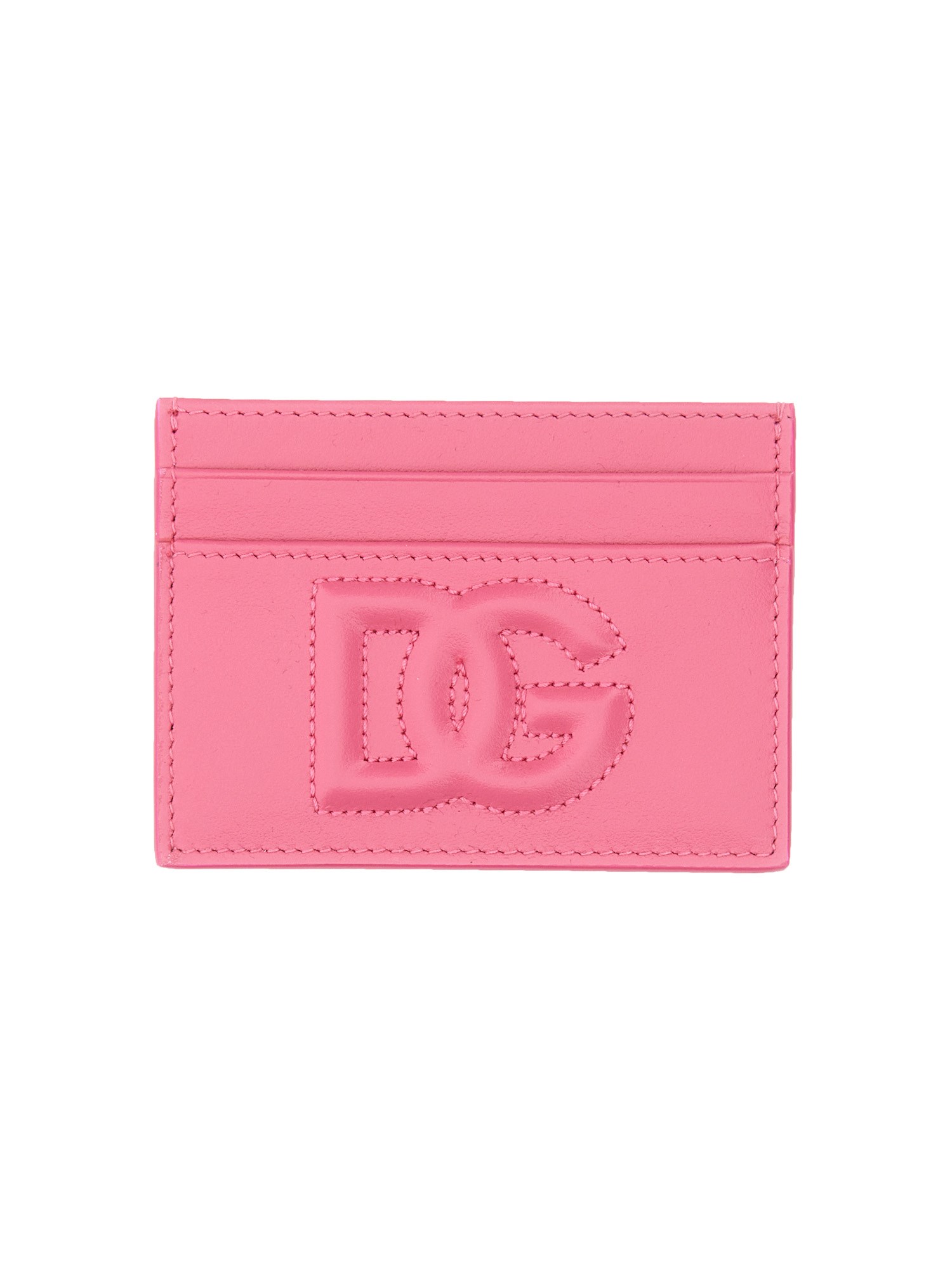 Dolce & Gabbana Leather Card Holder In Pink