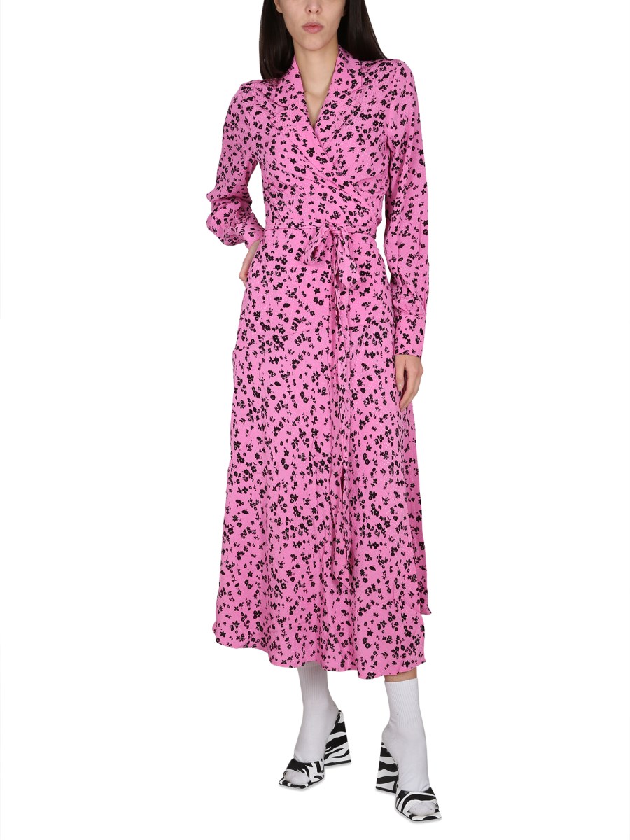 WRAP PRINT - Eleonora DRESS JACQUARD PINK BIRGER Bonucci SUPER ROTATE - FINE CHRISTENSEN