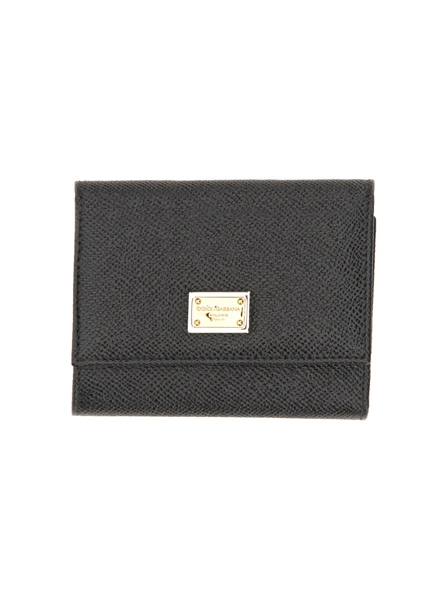 Wallets & purses Dolce & Gabbana - Black Dauphine compact wallet