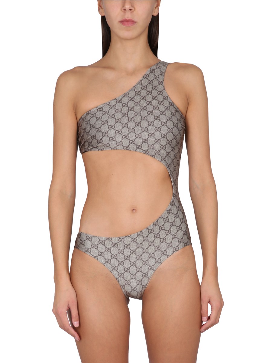 PALM ANGELS - ONE PIECE RIBBED FABRIC SWIMSUIT - Eleonora Bonucci