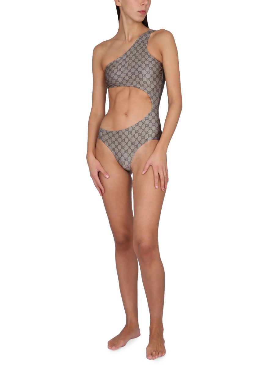 PALM ANGELS - ONE PIECE RIBBED FABRIC SWIMSUIT - Eleonora Bonucci