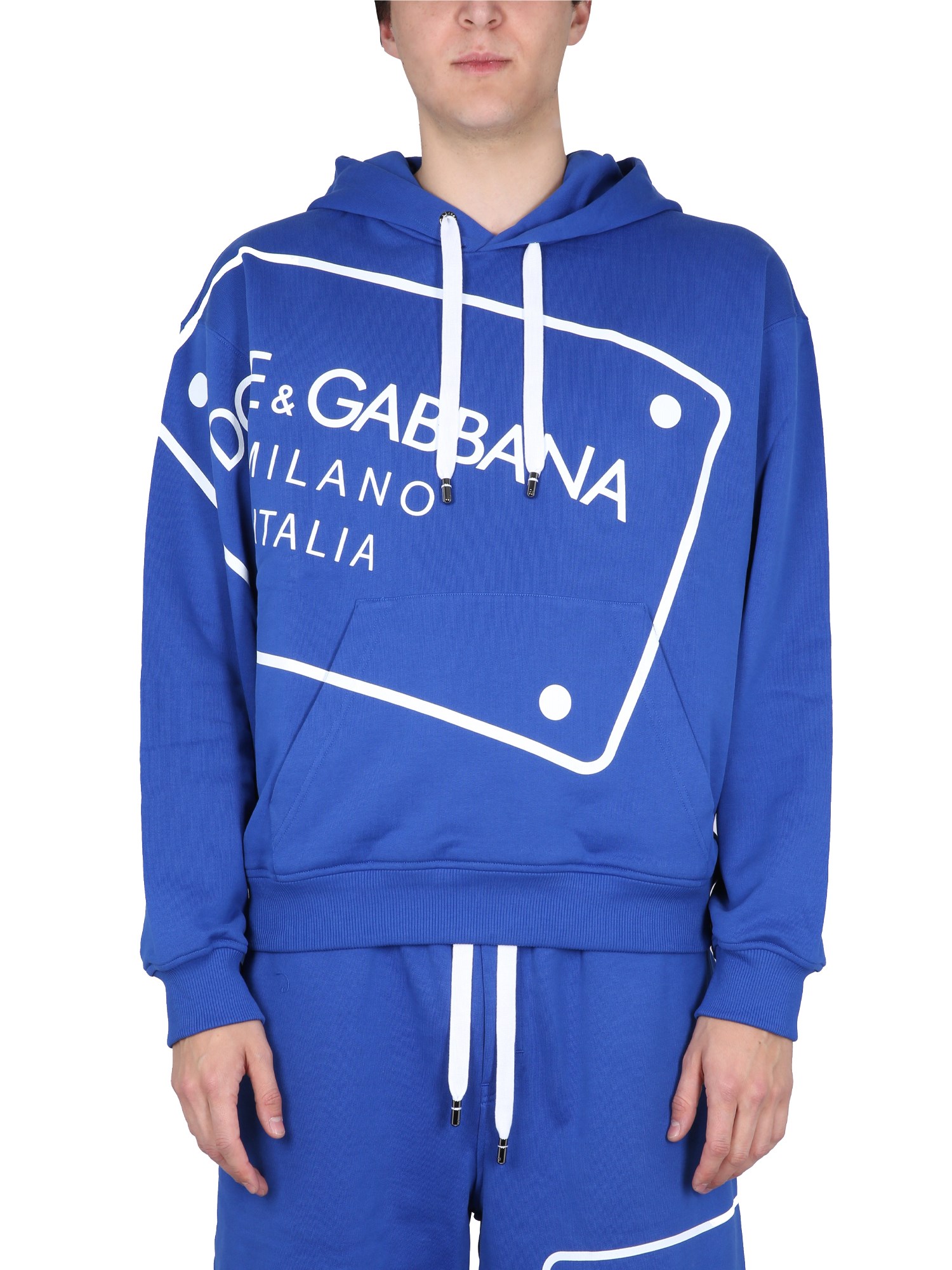 DOLCE & GABBANA HOODIE WITH LOGO PRINT