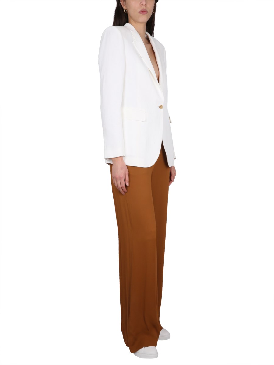 FABIANA FILIPPI - VISCOSE AND LINEN SINGLE-BREASTED JACKET