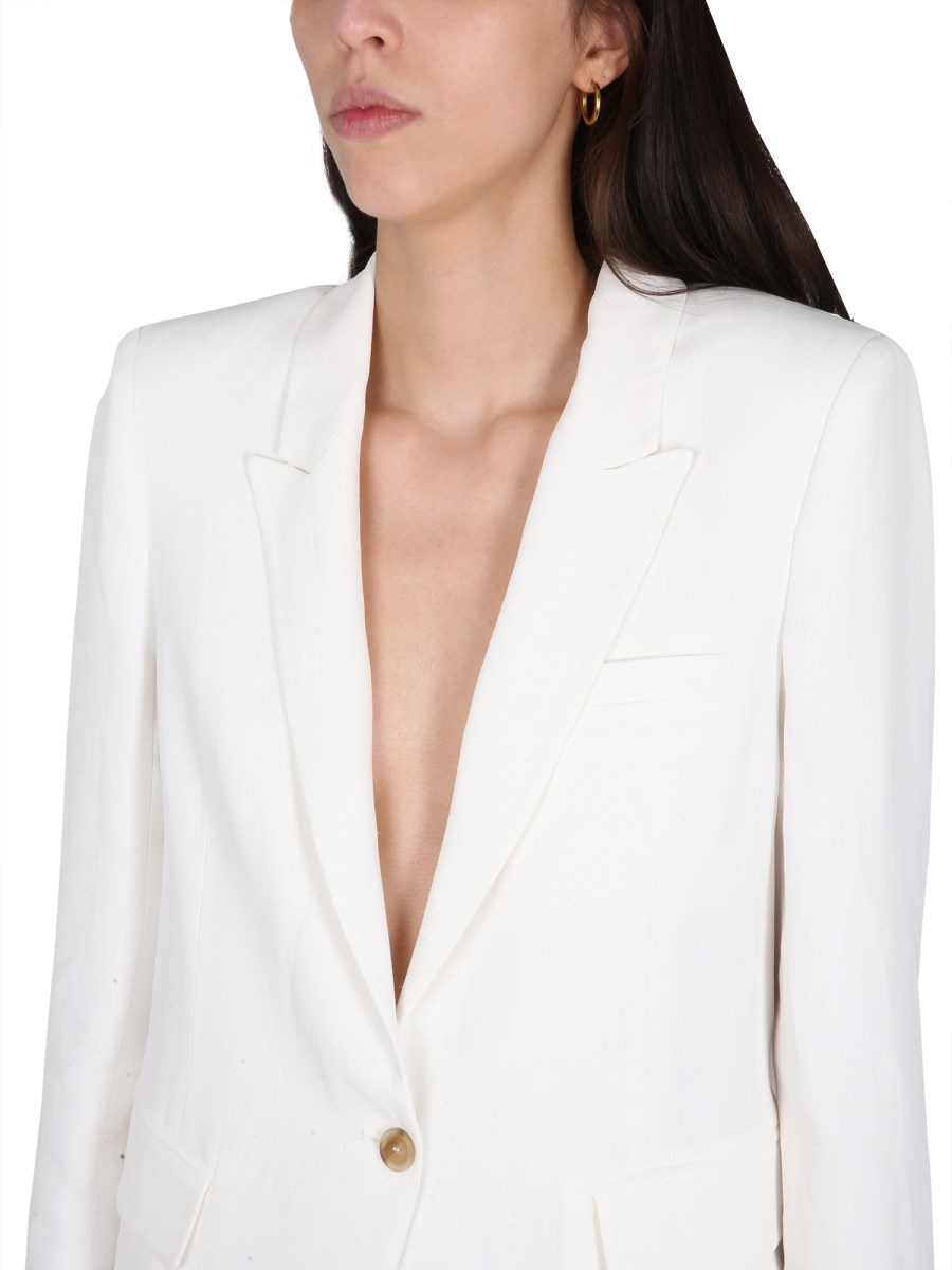 FABIANA FILIPPI - VISCOSE AND LINEN SINGLE-BREASTED JACKET