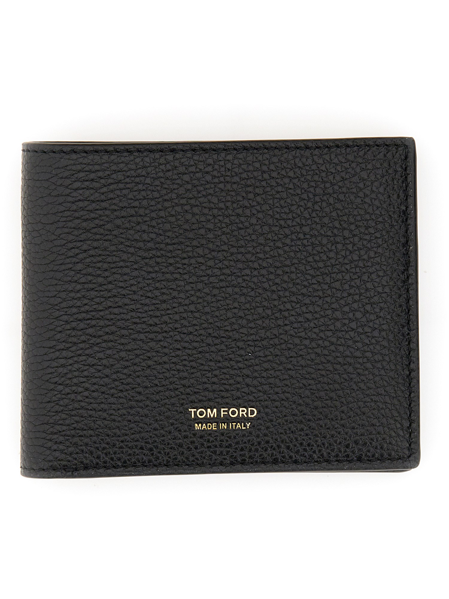 Tom Ford Men's Two-tone Leather T-line Bifold Wallet In Black | ModeSens