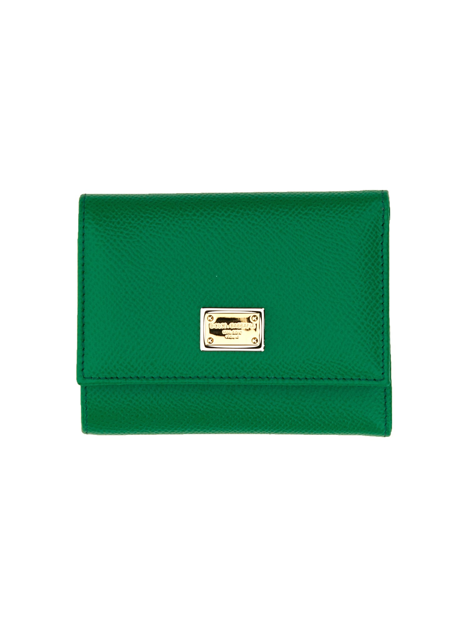 Dolce & Gabbana Small Leather Wallet In Green