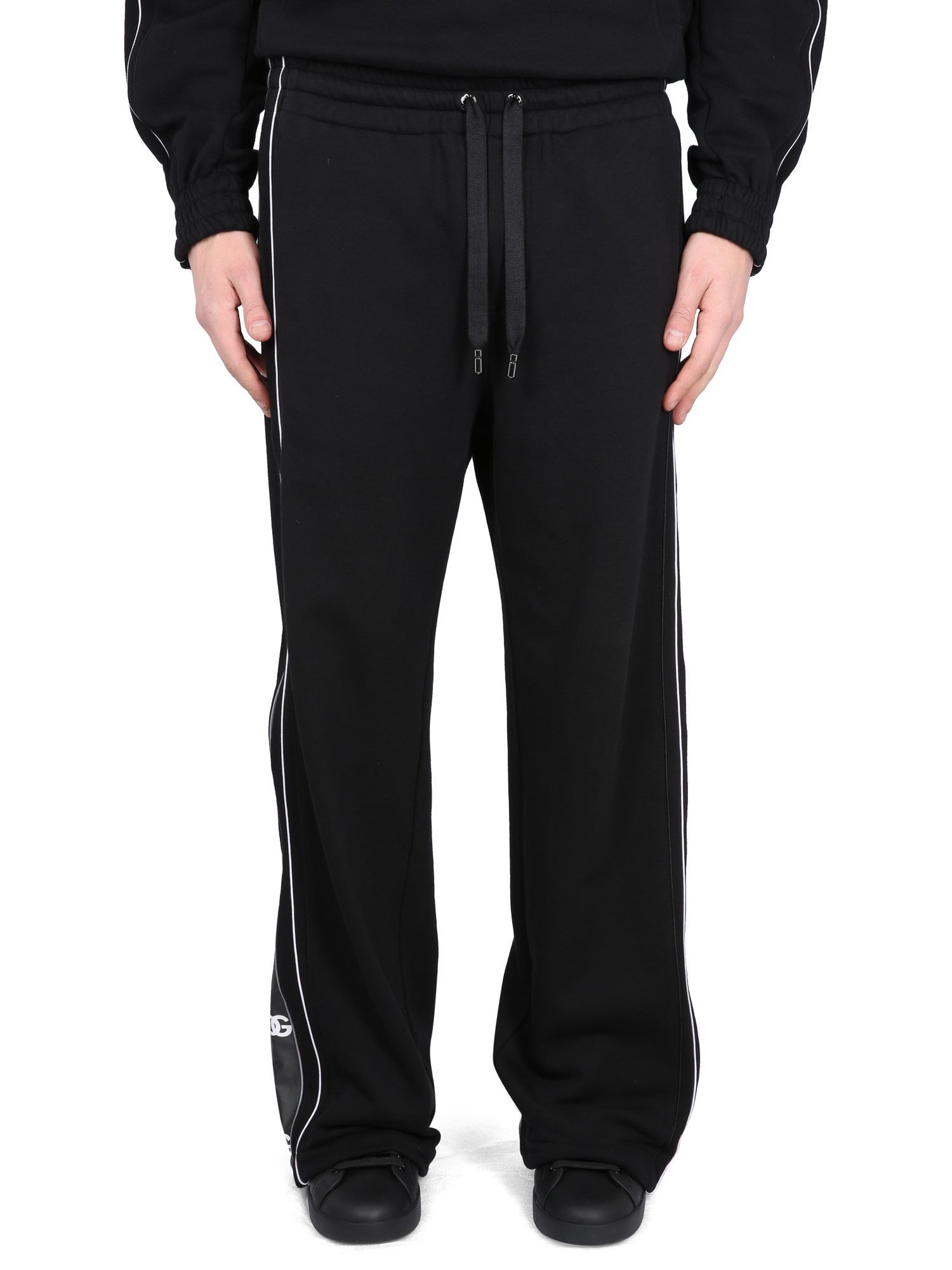 dolce & gabbana jogging pants with logo bands